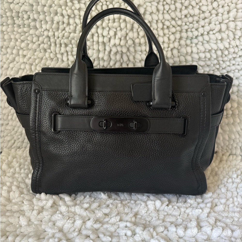 Black Leather Women's Handbag